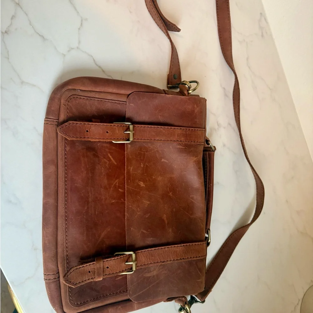 Brown Leather Men's Bag